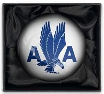 1940s Logo Glass Paperweight