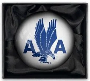 1940s Logo Glass Paperweight