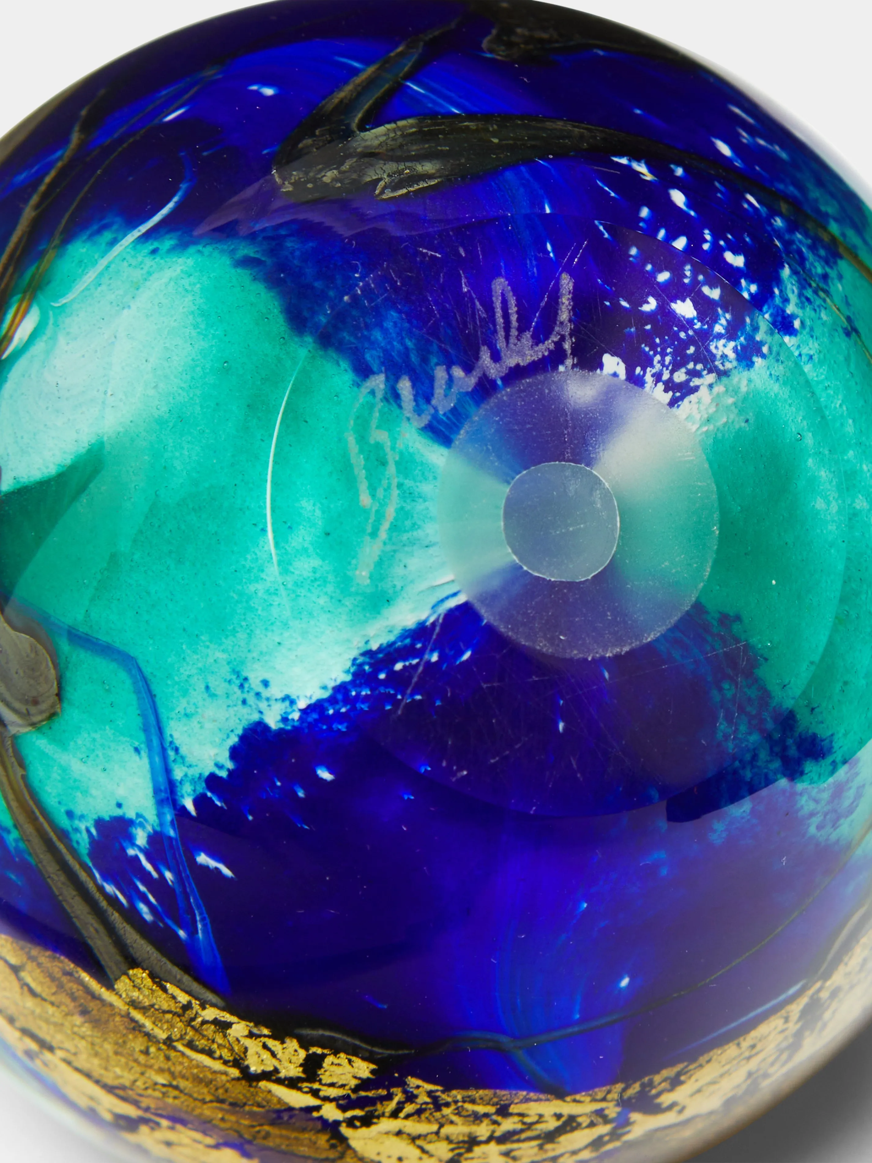 1970s Avarin Guilst Crystal Paperweight