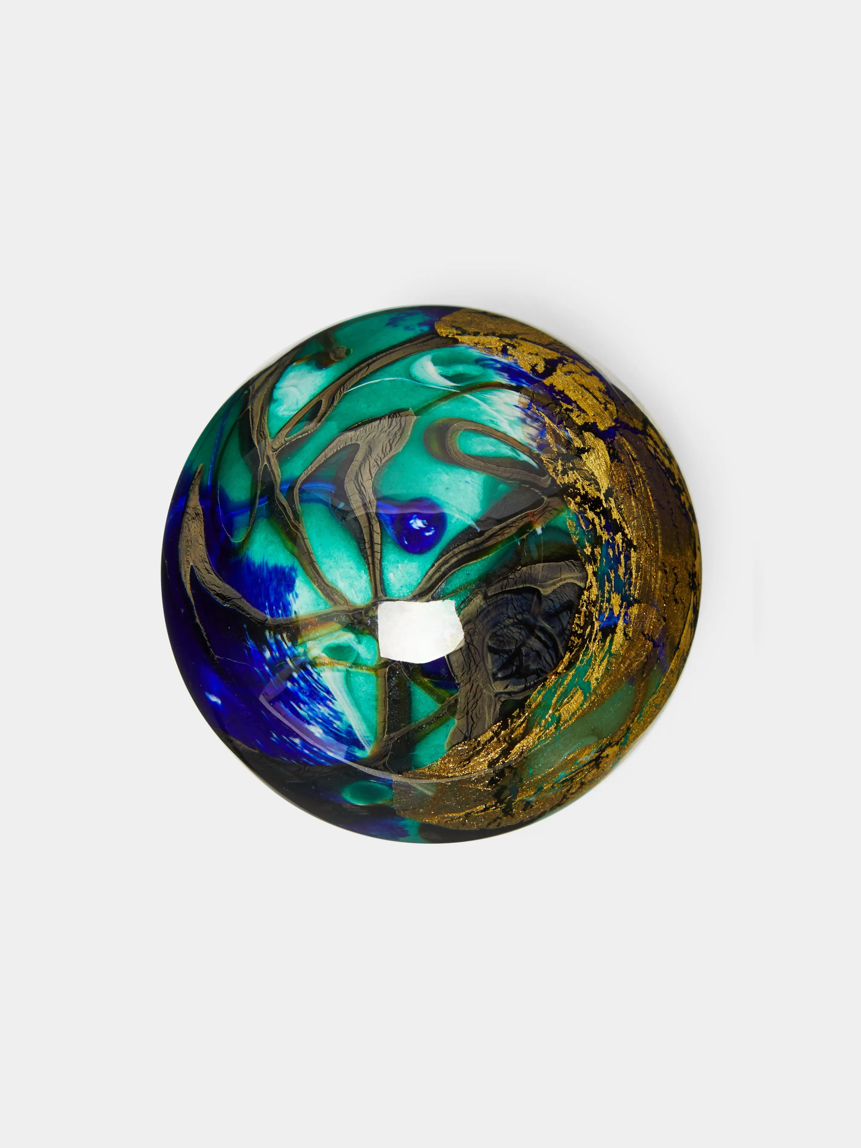 1970s Avarin Guilst Crystal Paperweight