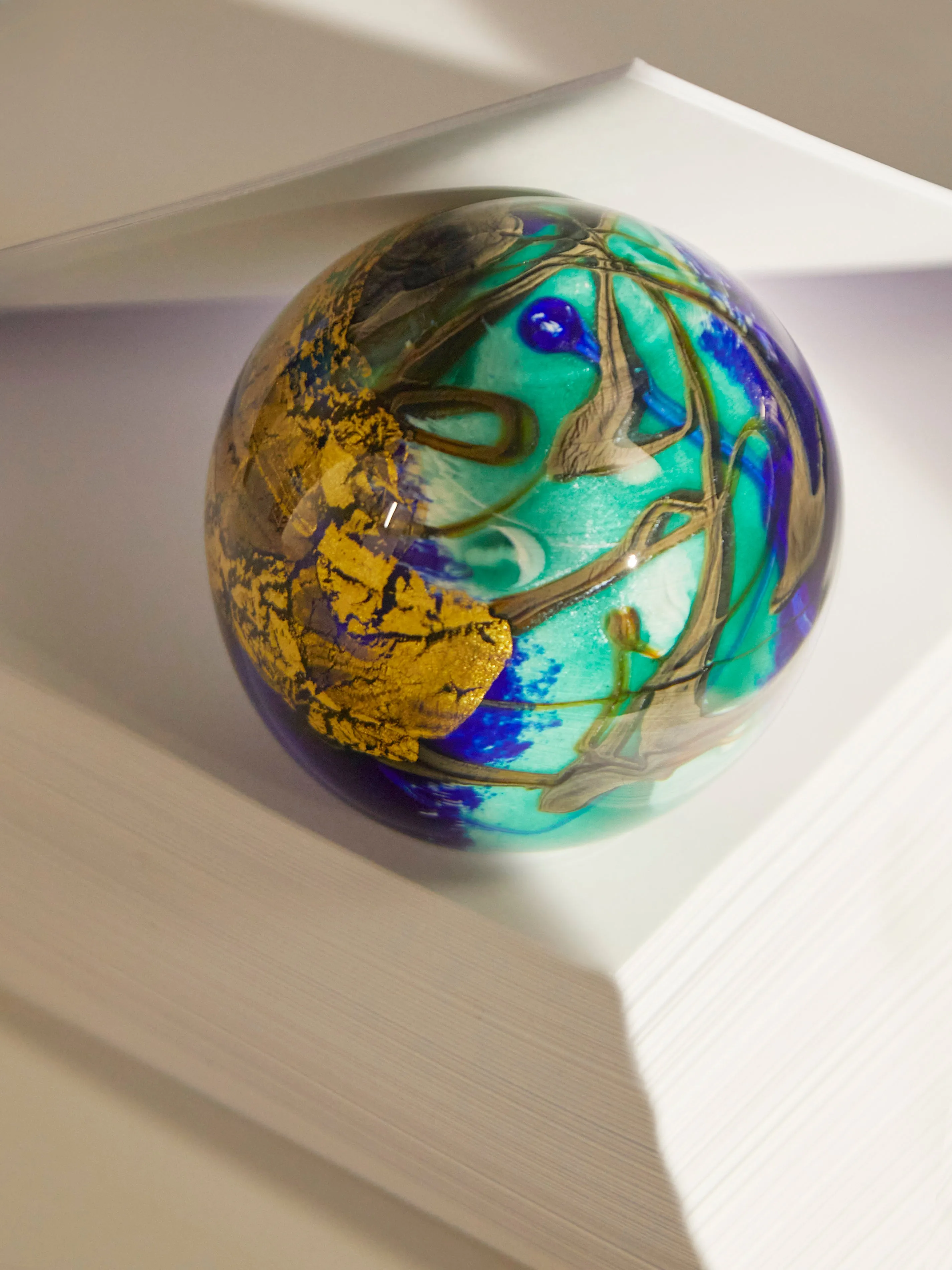 1970s Avarin Guilst Crystal Paperweight