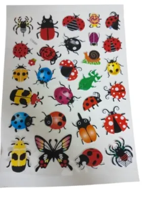 3D Insect Stickers for Arts and Crafts – Colorful Ladybugs, Beetles, and More – Perfect for Projects, Scrapbooking, and Decor (1 Packet 28 Insects)