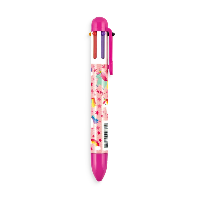 6 Click Multicolour Pens - Unique Unicorns