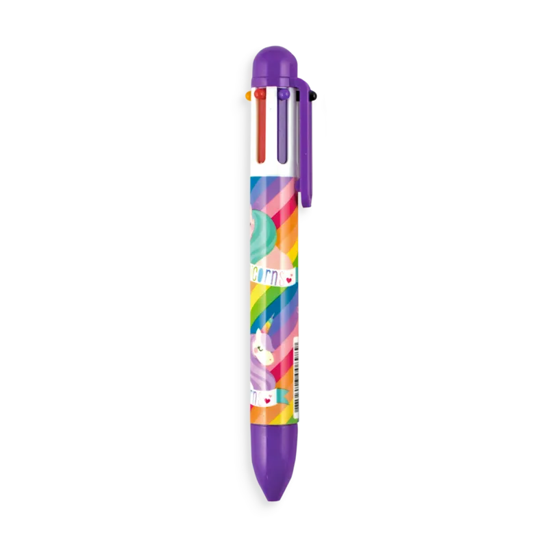 6 Click Multicolour Pens - Unique Unicorns