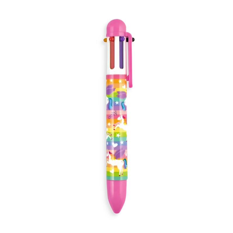 6 Click Multicolour Pens - Unique Unicorns