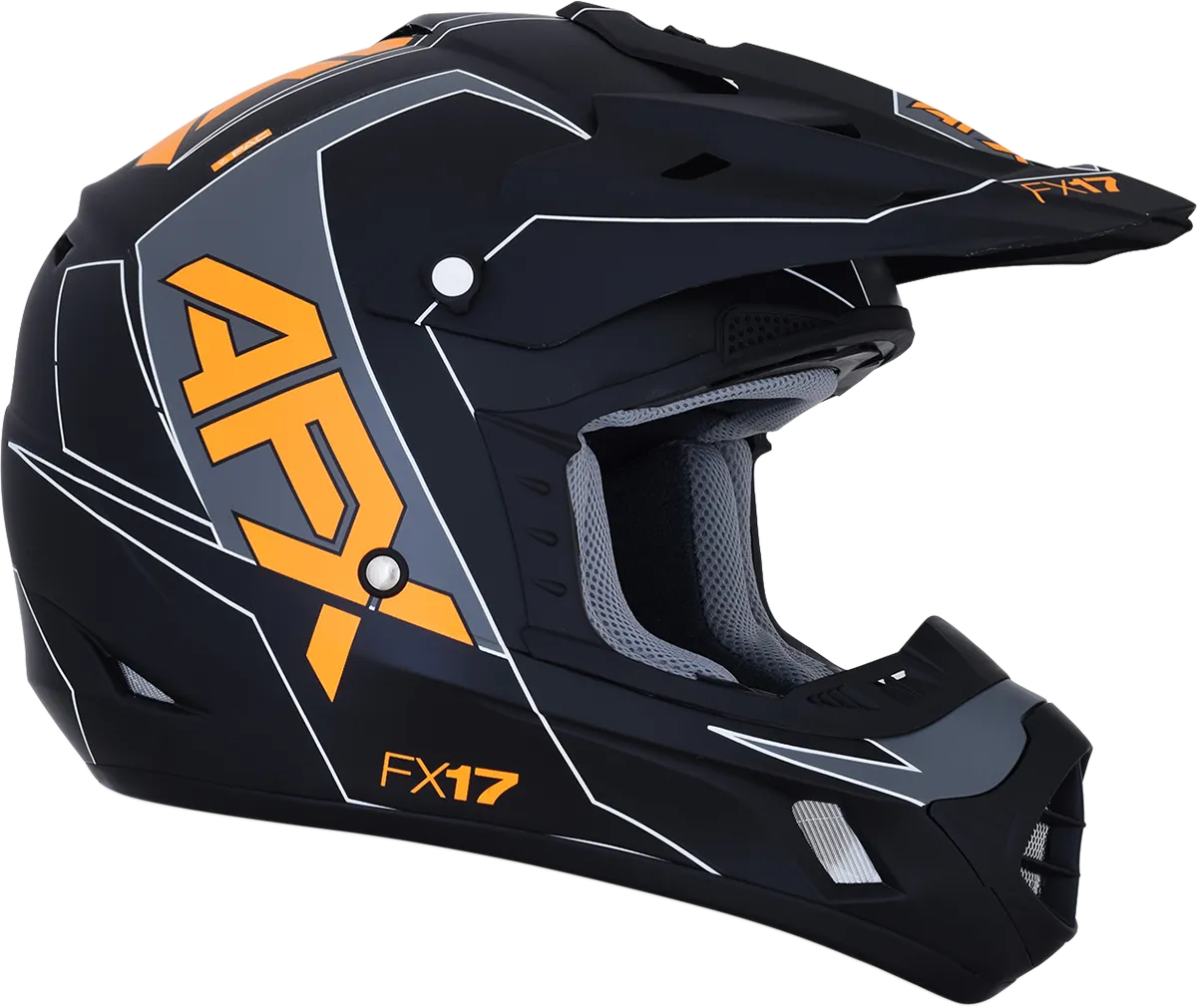 AFX FX-17 Helmet - Aced - Matte Black/Orange - Medium 0110-6505