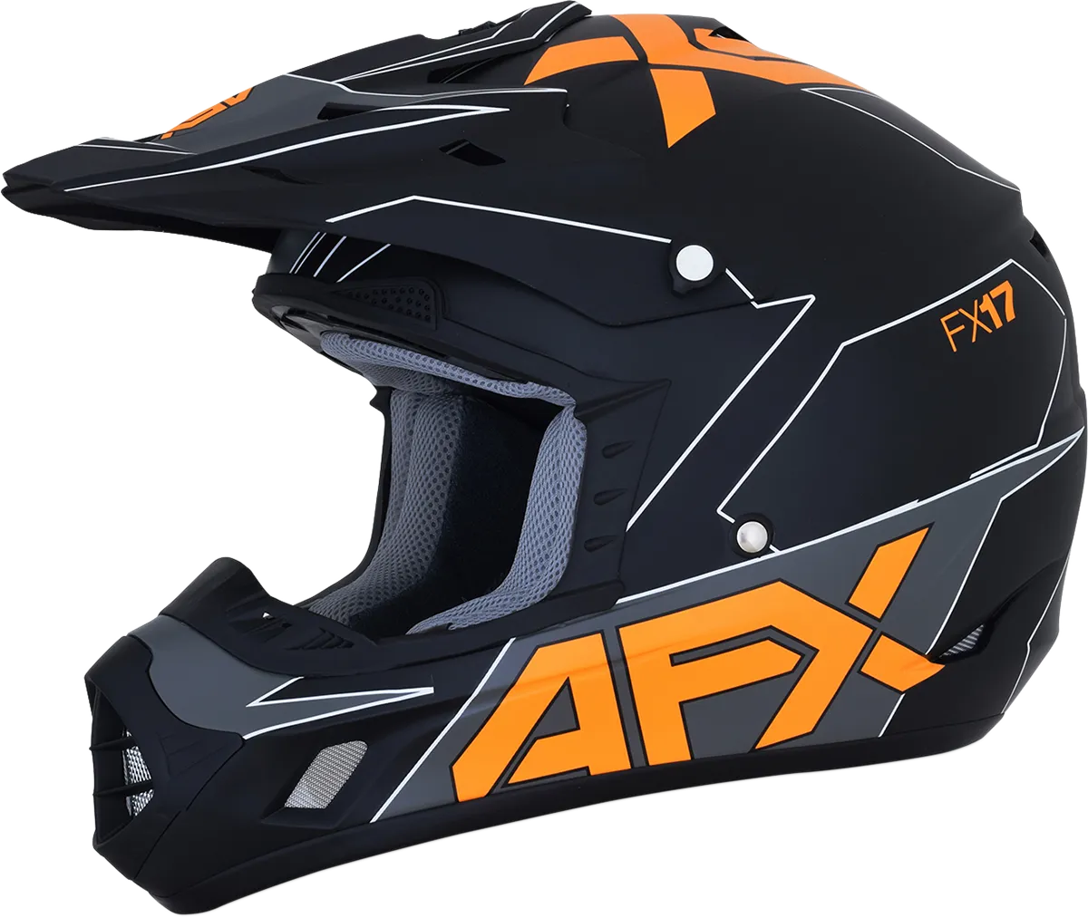 AFX FX-17 Helmet - Aced - Matte Black/Orange - Medium 0110-6505