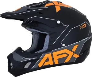 AFX FX-17 Helmet - Aced - Matte Black/Orange - Medium 0110-6505