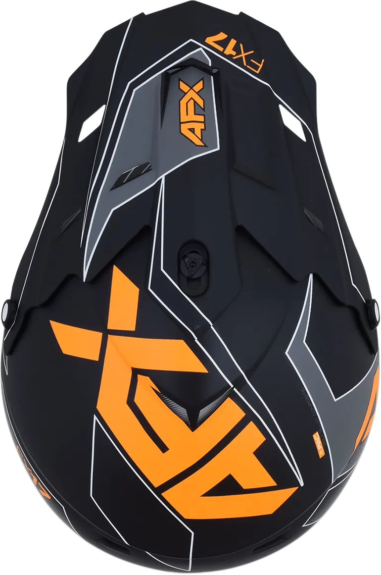 AFX FX-17 Helmet - Aced - Matte Black/Orange - Medium 0110-6505