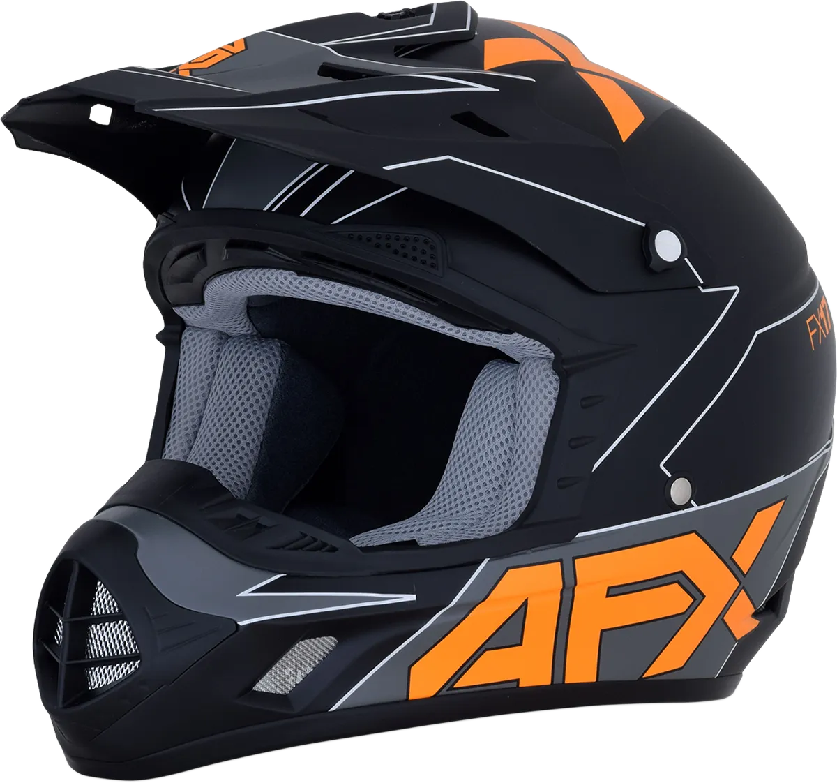 AFX FX-17 Helmet - Aced - Matte Black/Orange - Medium 0110-6505