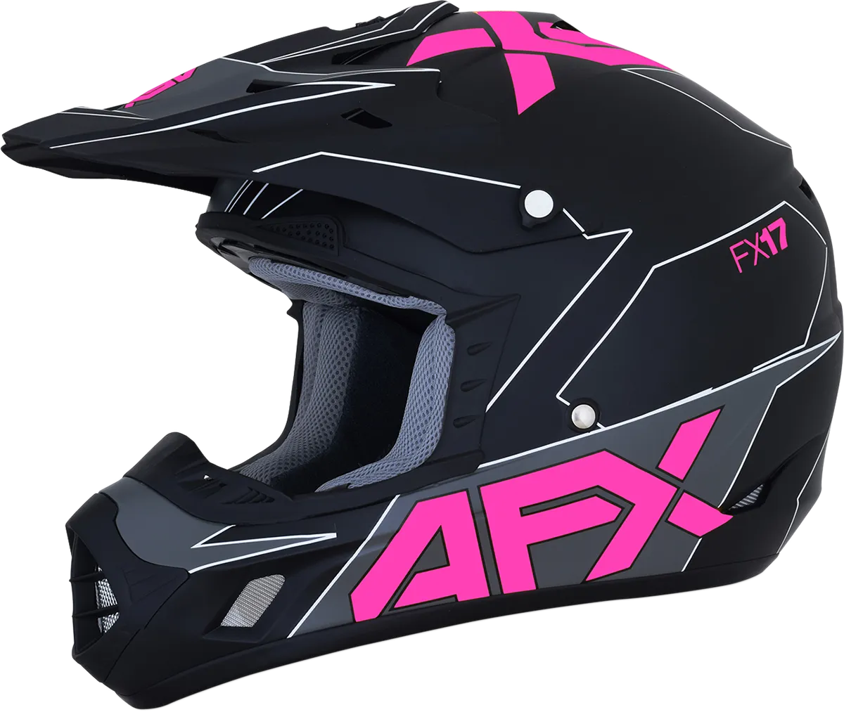 AFX FX-17 Helmet - Aced - Matte Black/Pink - XL 0110-6513