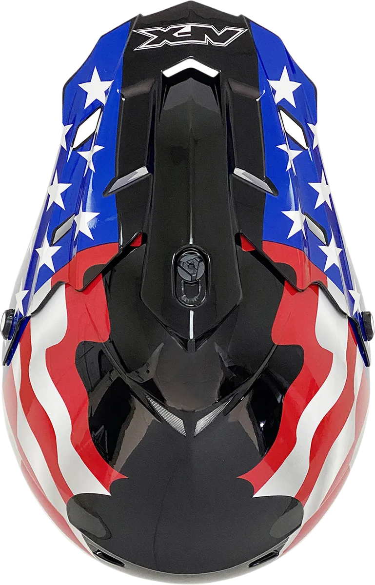 AFX FX-17 Helmet - Flag - Black - Large 0110-2371