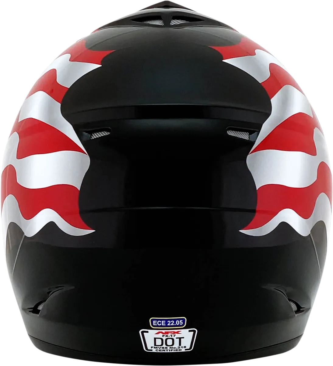 AFX FX-17 Helmet - Flag - Black - Large 0110-2371