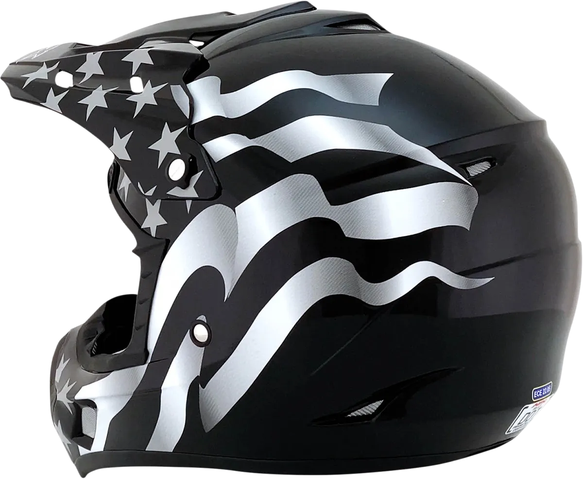 AFX FX-17 Helmet - Flag - Stealth - XL 0110-2366