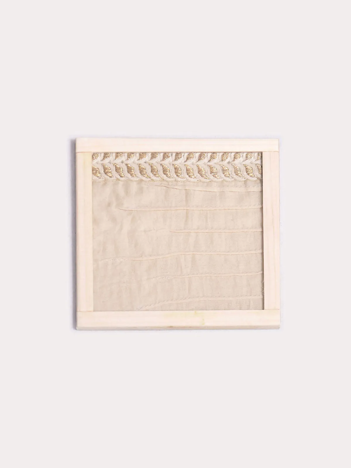 Alabaster Handwoven Coasters Set Of 6 Pcs Beige