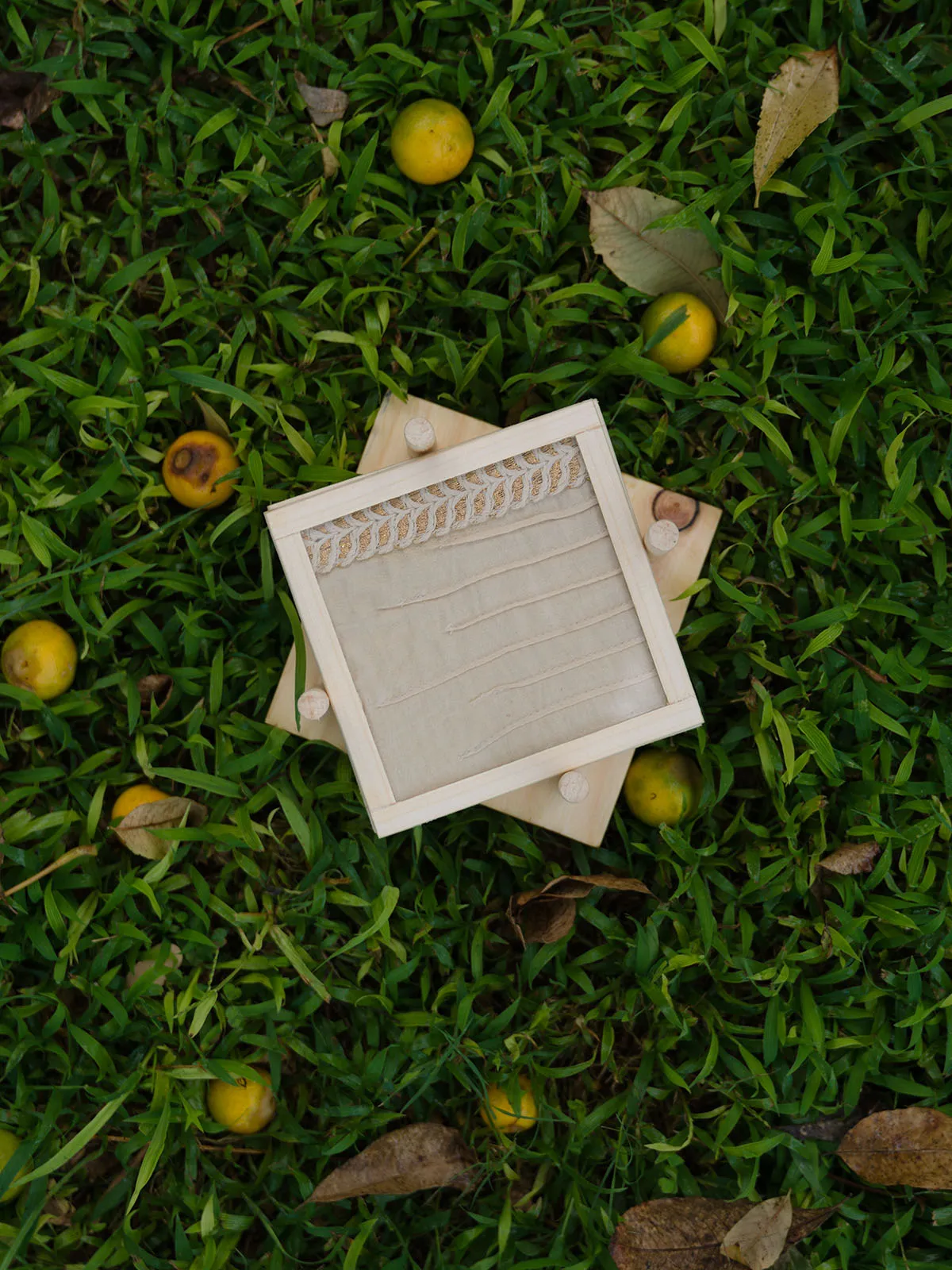 Alabaster Handwoven Coasters Set Of 6 Pcs Beige