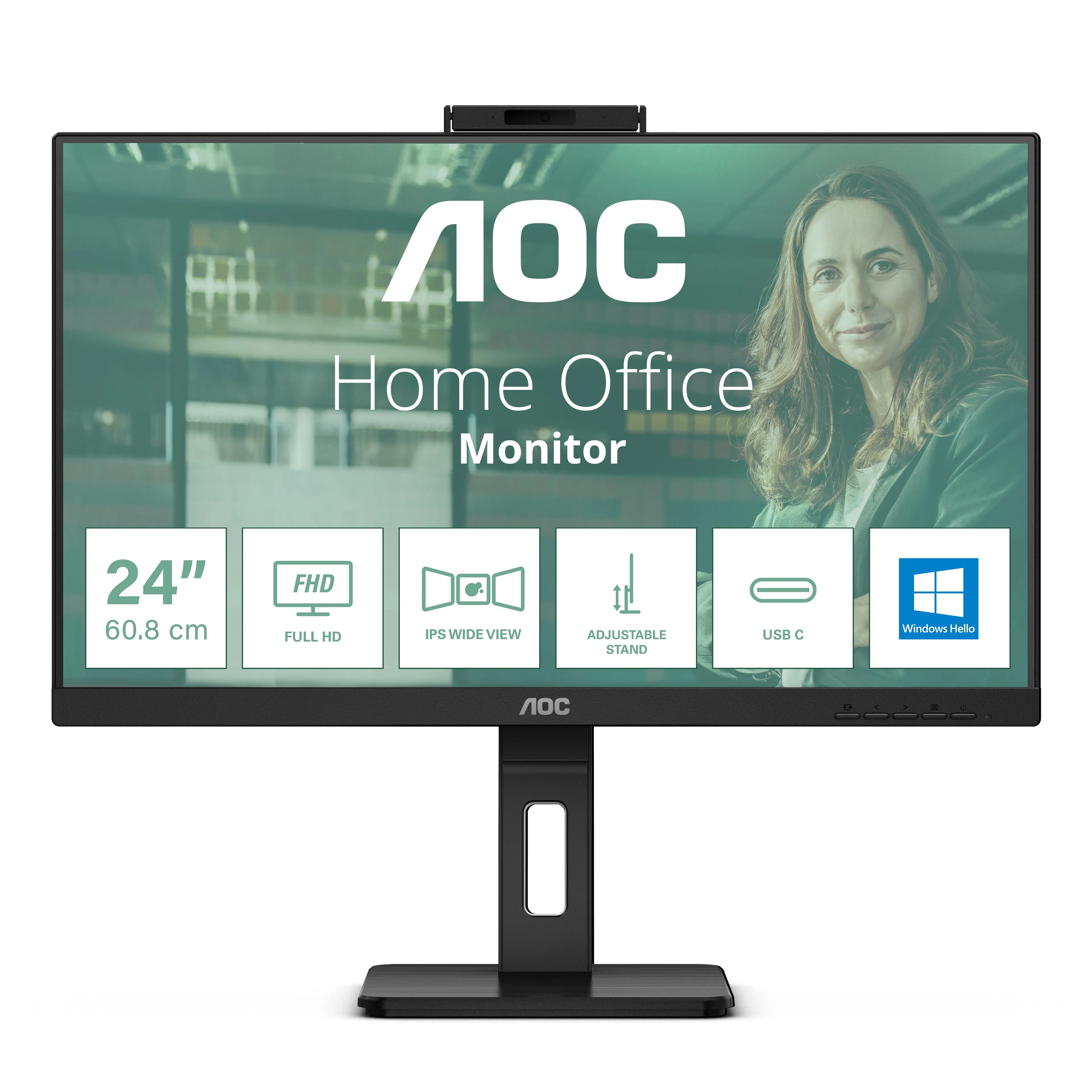 Aoc Pro-Line 24P3cw - Led Monitor - 24" (23.8" Viewable) - 1920 X 1080 Full Hd (1080P) @ 75 Hz - Ips - 300 Cd/M� - 1000: