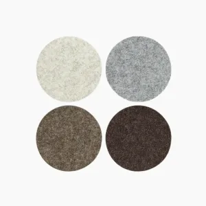 Bierfilzl Merino Wool Felt Round Coaster Multi 4 Pack (Earth)