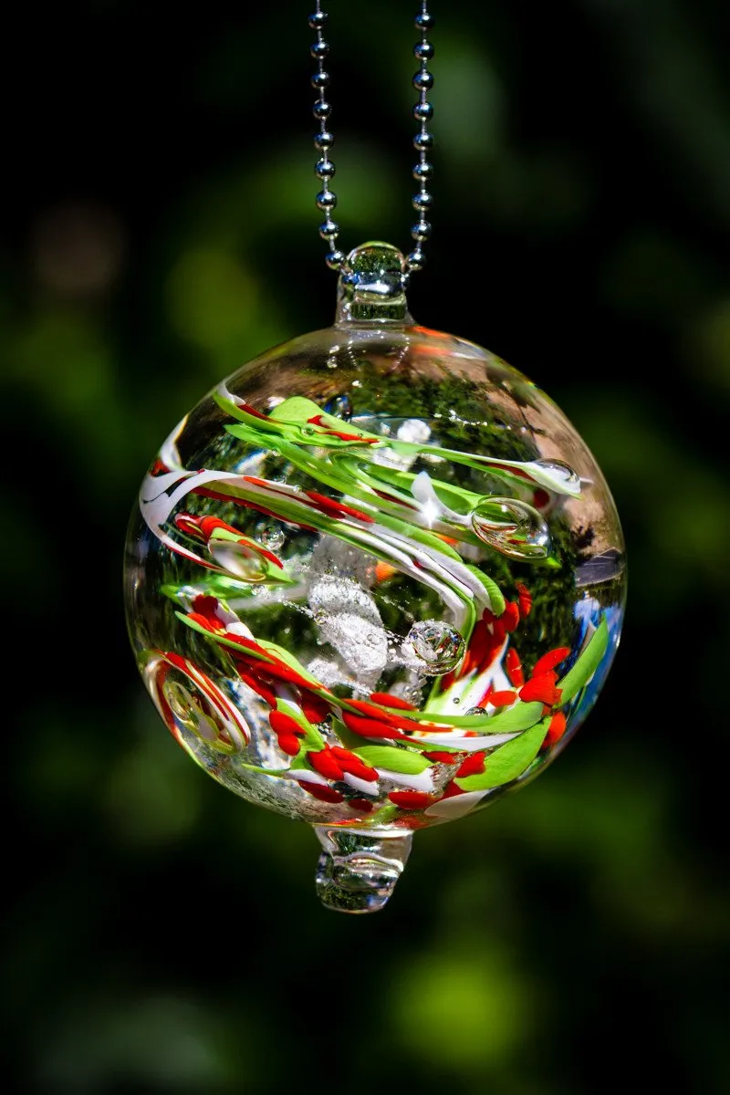 Christmas Confetti Orb with Cremation Ash