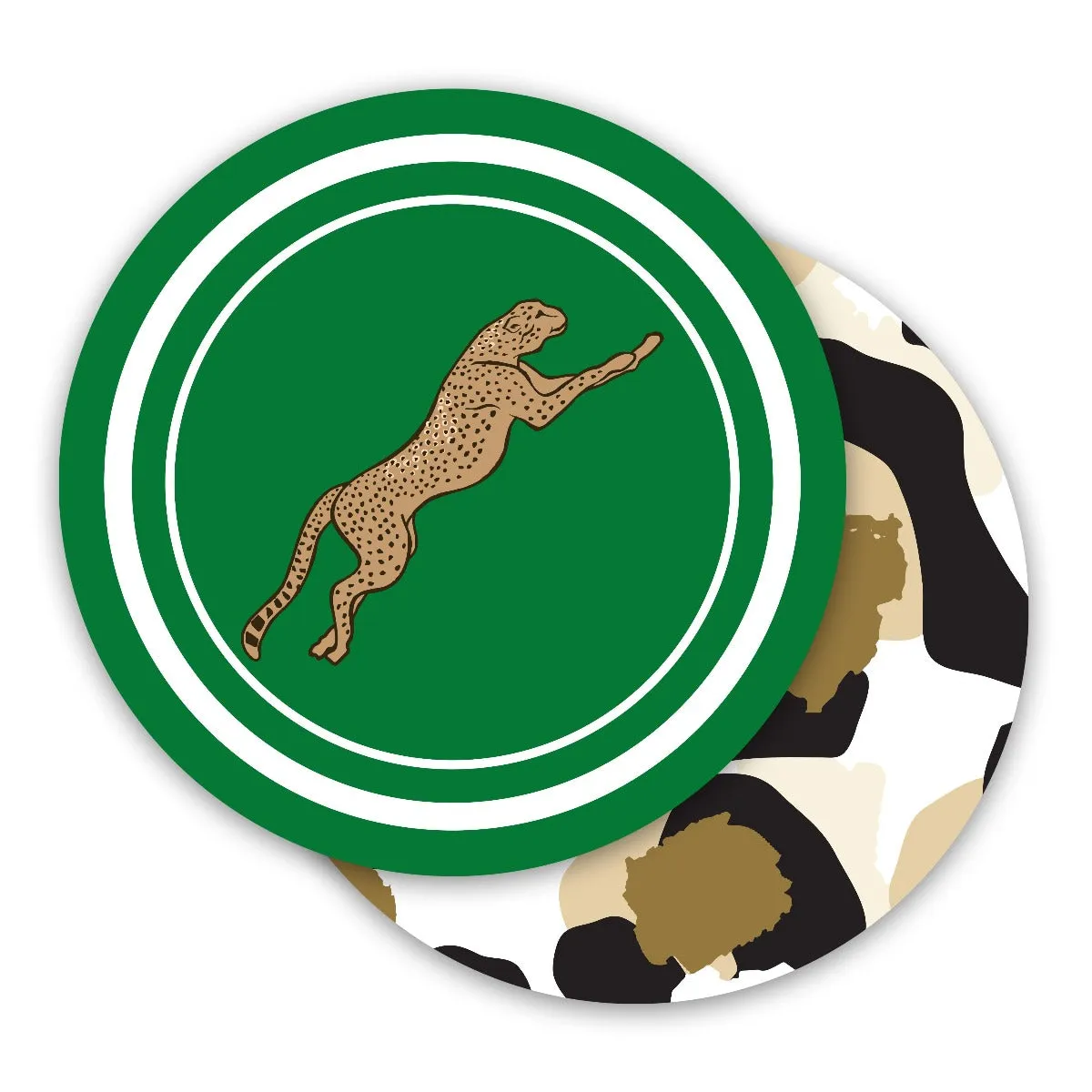 Classic Cheetah Round Paper Coasters
