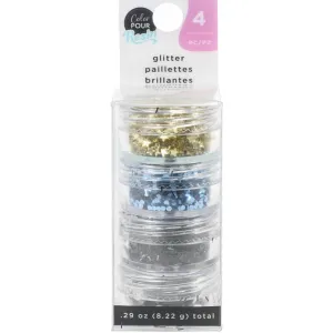 Color Pour Resin Mix-Ins Galazy Black, Silver, Blue & Gold
