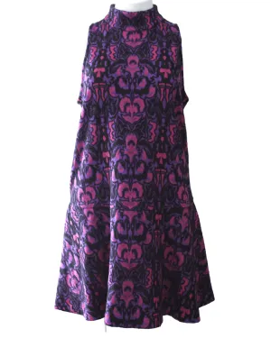 Dark Winter Jacquard Print Sleeveless Dress