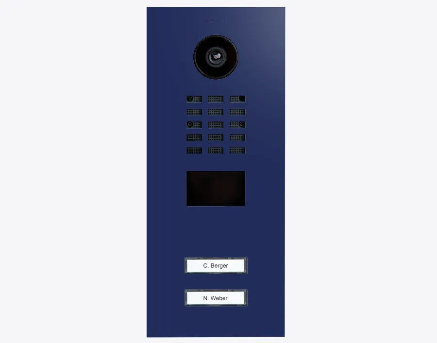 DoorBird Multi-Dwelling IP Intercom Video Door Station D2102V - 2 Call Buttons - Metal Finish - Flush backbox and Surface backbox sold separately