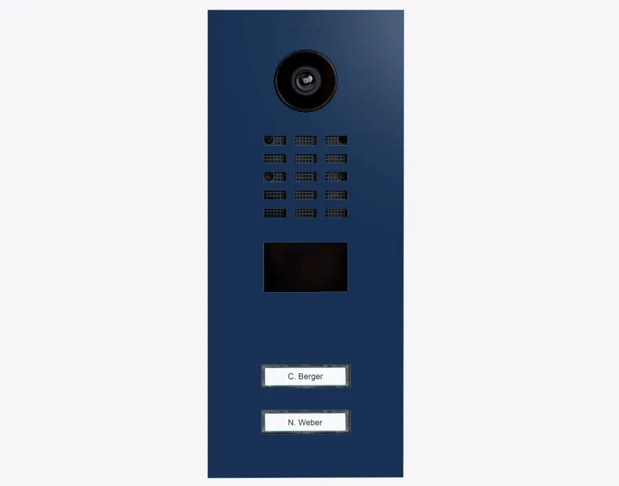 DoorBird Multi-Dwelling IP Intercom Video Door Station D2102V - 2 Call Buttons - Metal Finish - Flush backbox and Surface backbox sold separately