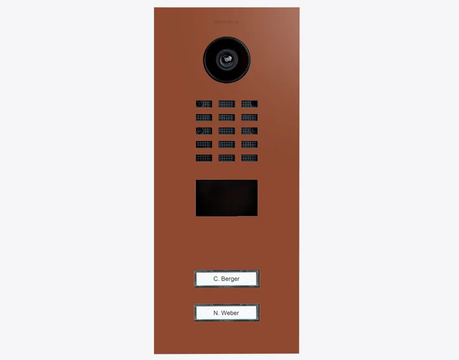 DoorBird Multi-Dwelling IP Intercom Video Door Station D2102V - 2 Call Buttons - Metal Finish - Flush backbox and Surface backbox sold separately