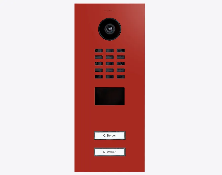 DoorBird Multi-Dwelling IP Intercom Video Door Station D2102V - 2 Call Buttons - Metal Finish - Flush backbox and Surface backbox sold separately