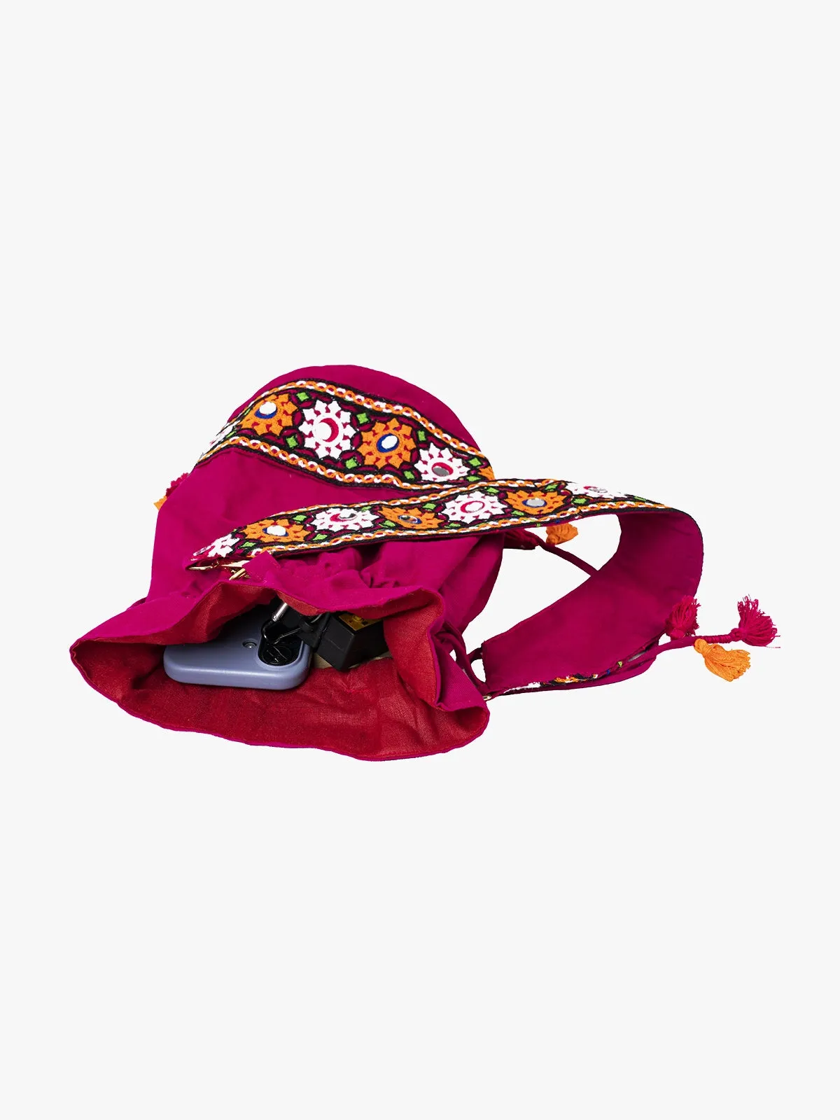 Embroidered Patch Work Potli Bag