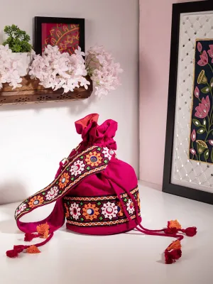 Embroidered Patch Work Potli Bag