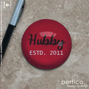 Hubby © Personalized Glass Paperweight
