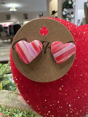 Medium Handmade Heart Studs