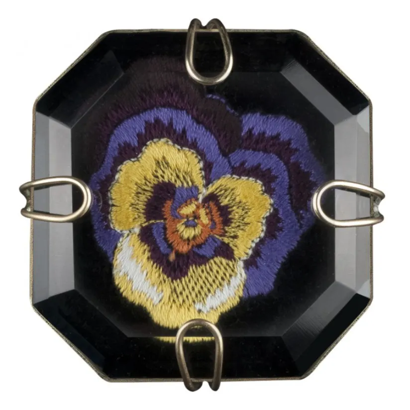 Miho Italian Artisan Paper Weight ~ Pansy