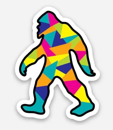 Neon Camo Bigfoot - Sticker