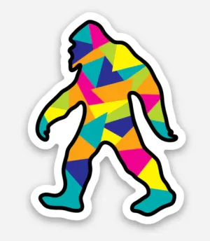 Neon Camo Bigfoot - Sticker