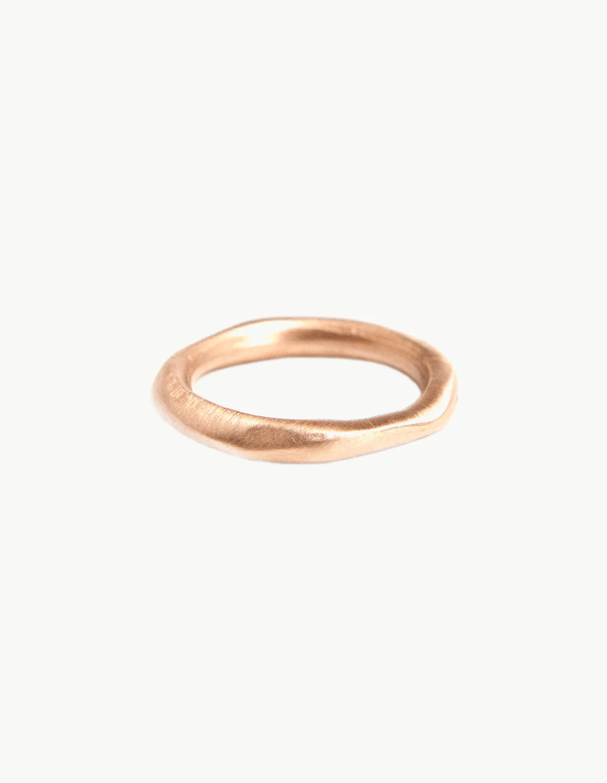 Organic Round Rose Gold Band