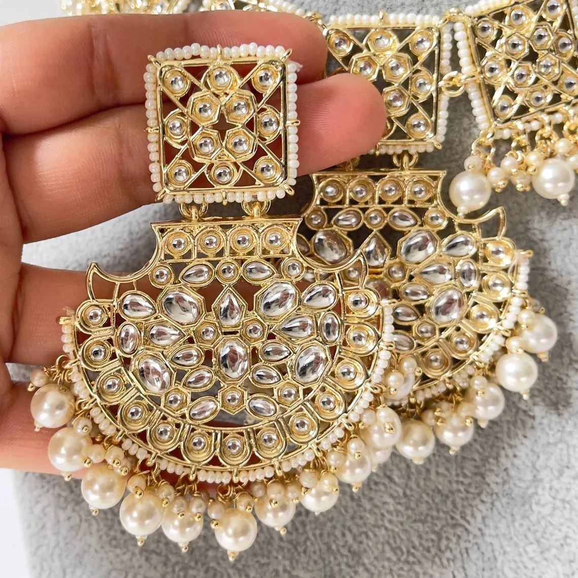 Pakistani Kundan Choker Necklace Set