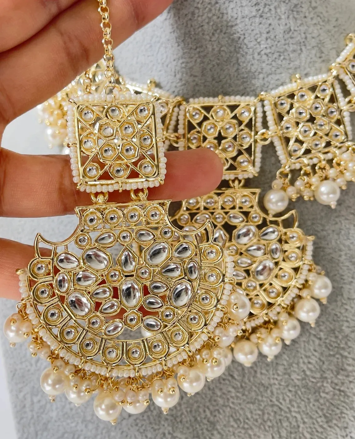 Pakistani Kundan Choker Necklace Set