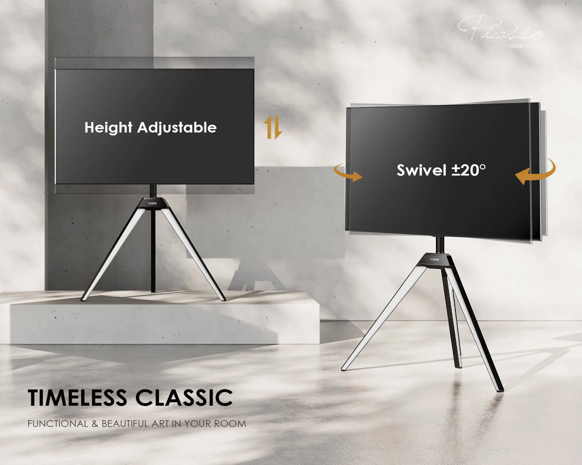 Picasso FT65 Corner TV Stand