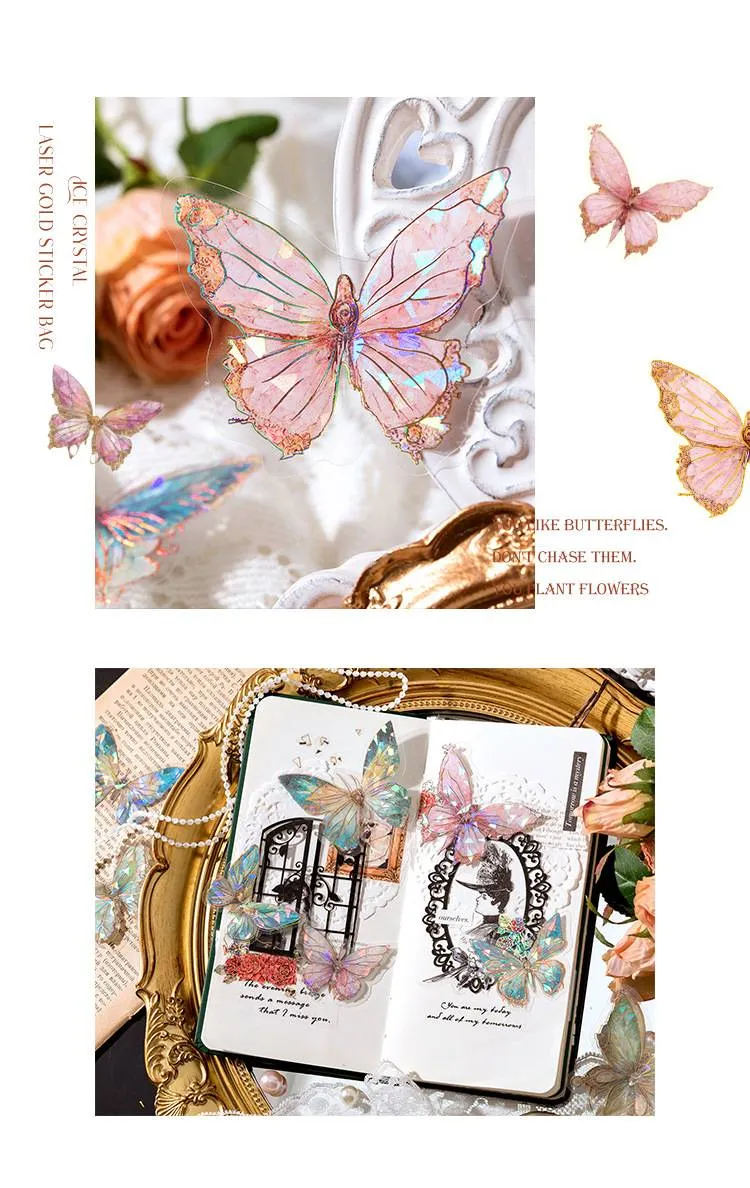 Poppy Crafts Crystal Butterfly Sticker Pack - Blue Butterfly