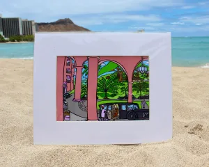 "Royal Hawaiian Porte Cochiere" Aaron Char Art