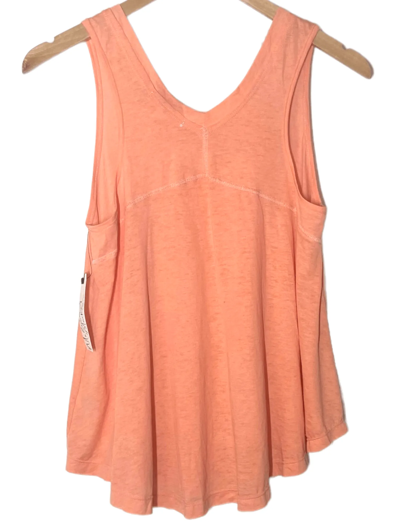 Soft Autumn Coral Shrimp Double V-Neck Top