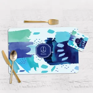 Whimsy Washes Tableware Set (4 Placemats & 4 Casters)