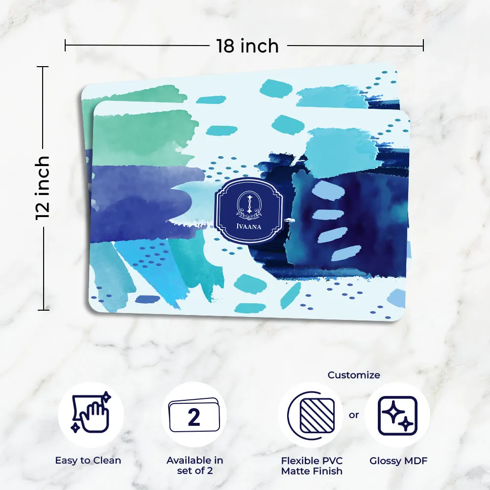 Whimsy Washes Tableware Set (4 Placemats & 4 Casters)