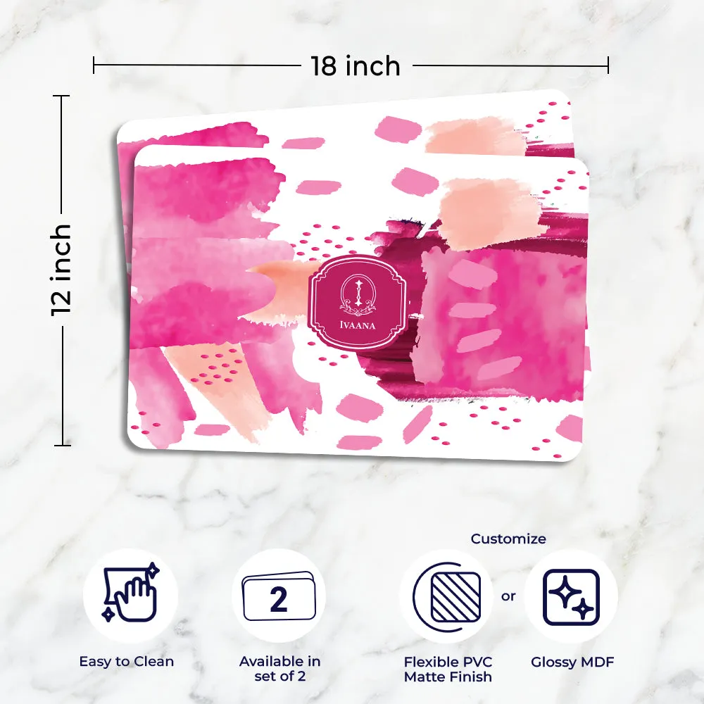 Whimsy Washes Tableware Set (4 Placemats & 4 Casters)